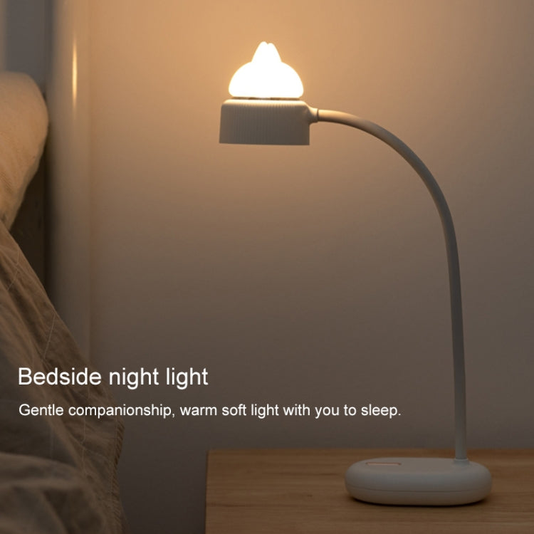 Katzenform Doppellichtquelle Design LED Schreibtisch Nachtlampe, Unterstützt 3 Helligkeitsstufen