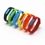 5 PCS Anti-mosquito Silicone Repellent Bracelet Buckle Wristband Bugs Away, Suitable for Children and Adults, Length:23cm, Random Color Delivery, 5 PCS