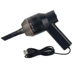 HK-6019A 3,5W Tragbarer USB-Sauger mit leistungsstarker Saugdüse für Computertastaturen, Staubfänger, Handstaubsauger-Reinigungsset für Laptops, PCs und Haustiere, USB-Kabellänge: 1,8 m, DC 5V (Schwarz)