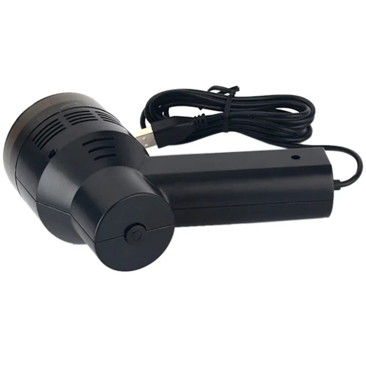 HK-6019A 3,5W Tragbarer USB-Sauger mit leistungsstarker Saugdüse für Computertastaturen, Staubfänger, Handstaubsauger-Reinigungsset für Laptops, PCs und Haustiere, USB-Kabellänge: 1,8 m, DC 5V (Schwarz)