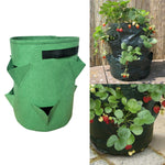 6 Taschen 26L / 7 Gallonen Vlies-Filz-Erdbeerpflanzbeutel, Größe: 30x35cm