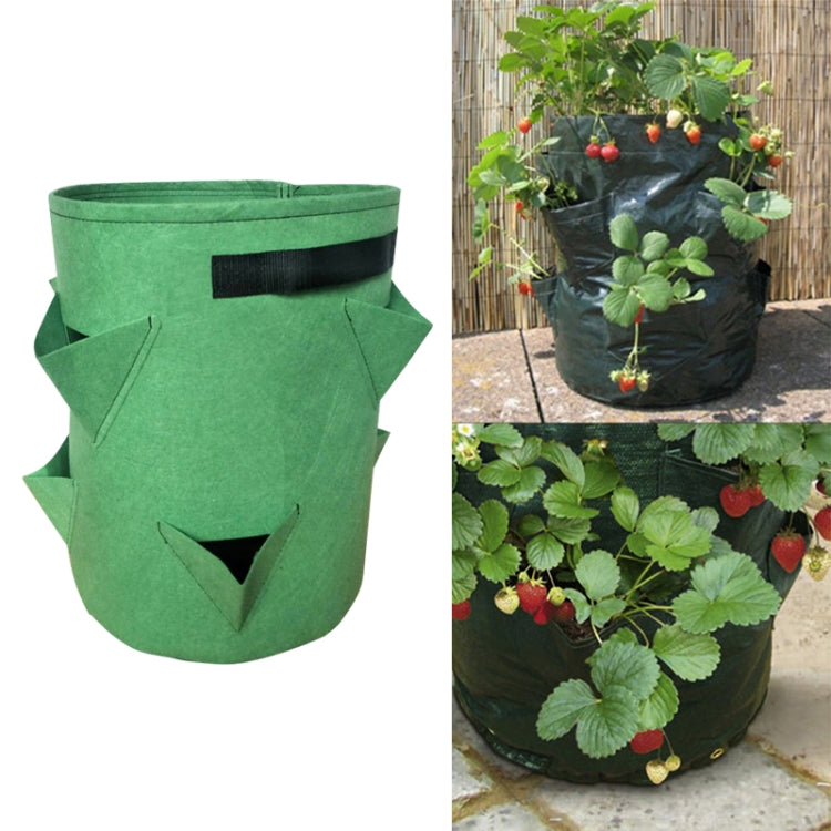 6 Taschen 26L / 7 Gallonen Vlies-Filz-Erdbeerpflanzbeutel, Größe: 30x35cm