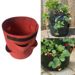 6 Taschen 26L / 7 Gallonen Vlies-Filz-Erdbeerpflanzbeutel, Größe: 30x35cm