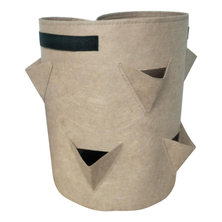 6 Taschen 26L / 7 Gallonen Vlies-Filz-Erdbeerpflanzbeutel, Größe: 30x35cm
