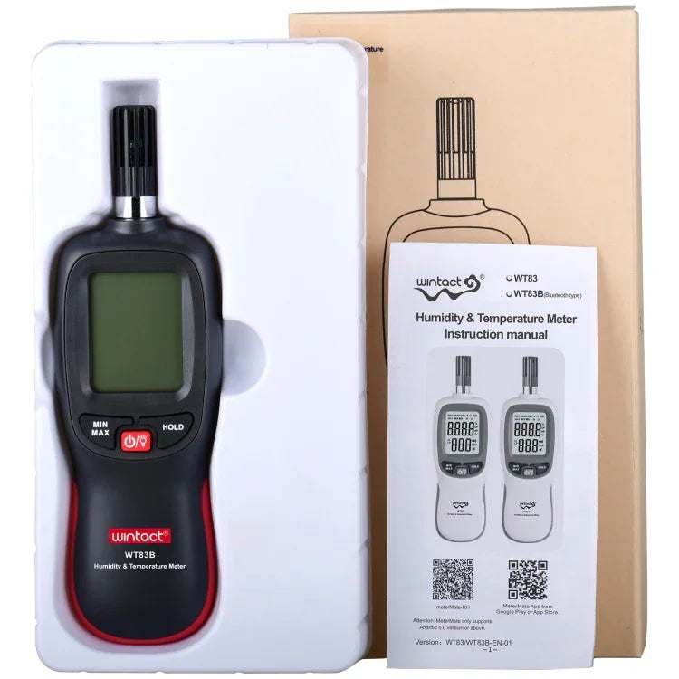 Wintact WT83B Bluetooth digitales Feuchtigkeits- und Temperaturmessgerät, WT83B