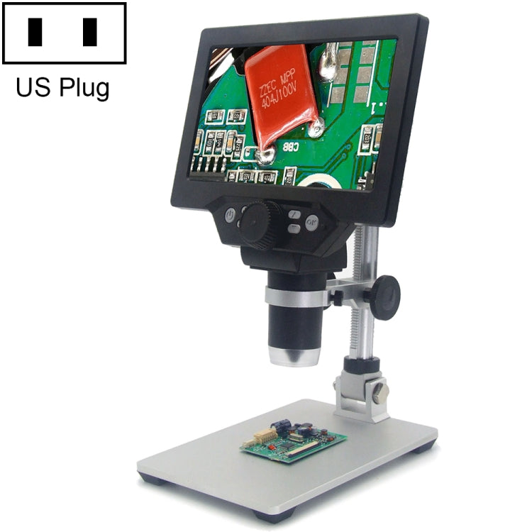 G1200 7 Zoll LCD-Bildschirm 1200X Tragbares Elektronisches Digitales Desktop-Standmikroskop, AU-Stecker, Lithiumbatterie AU-Stecker, Lithiumbatterie EU-Stecker, Lithiumbatterie UK-Stecker, Lithiumbatterie US-Stecker
