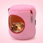 Flanell-Zylinder-Haustierhaus, warme Hamster-Hängematte, Hängebett, Nest für kleine Haustiere, Größe M: 10 x 12 x 12 cm