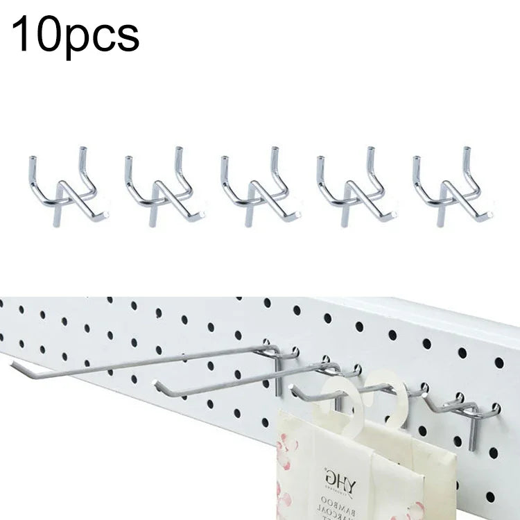 10 Stück Lochplatten für Supermarkt-Bekleidungsgeschäfte, Lochabstand: 2,5 cm, Länge: 5 cm, Drahtdurchmesser: 3,3 mm, Länge: 5 cm