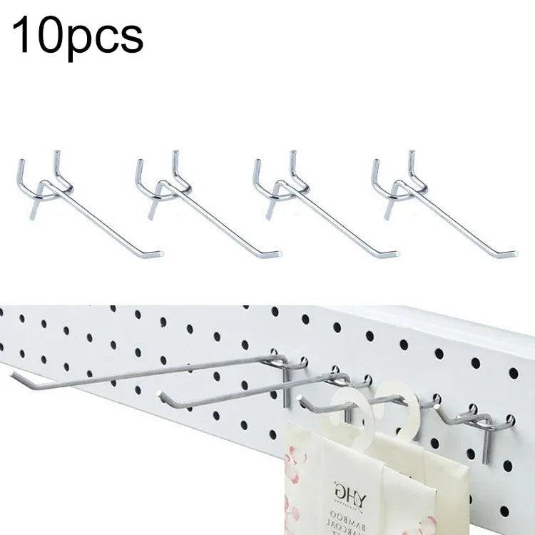 10 Stück Lochplatten für Supermarkt-Bekleidungsgeschäfte, Lochabstand: 2,5 cm, Länge: 10 cm, Drahtdurchmesser: 3,3 mm, Länge: 10 cm