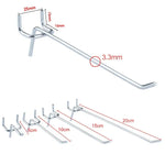 10 Stück Lochplatten für Supermarkt-Bekleidungsgeschäfte, Lochabstand: 2,5 cm, Länge: 15 cm, Drahtdurchmesser: 3,3 mm, Länge: 15 cm