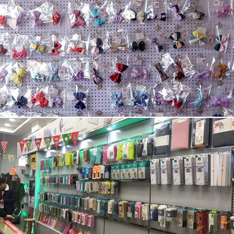 10 Stück Lochplatten für Supermarkt-Bekleidungsgeschäfte, Lochabstand: 2,5 cm, Länge: 15 cm, Drahtdurchmesser: 3,3 mm, Länge: 15 cm