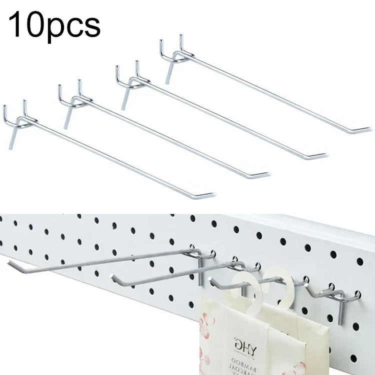 10 Stück Lochplatten für Supermarkt- und Bekleidungsgeschäfte, Lochabstand: 2,5 cm, Länge: 20 cm, Drahtdurchmesser: 3,3 mm, Länge: 20 cm