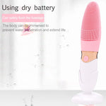 CNaier AE-618 Batteriebetriebenes Gesichtsreinigungsgerät mit Silikon-Schallwellentechnologie, AE-618(Orange), AE-618(Pink), AE-618(Grün), AE-618(Blau)