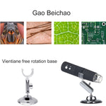 50X~1000X Vergrößerung HD Bildsensor 1920x1080P USB WiFi Digitalmikroskop mit 8 LED & professionellem Ständer
