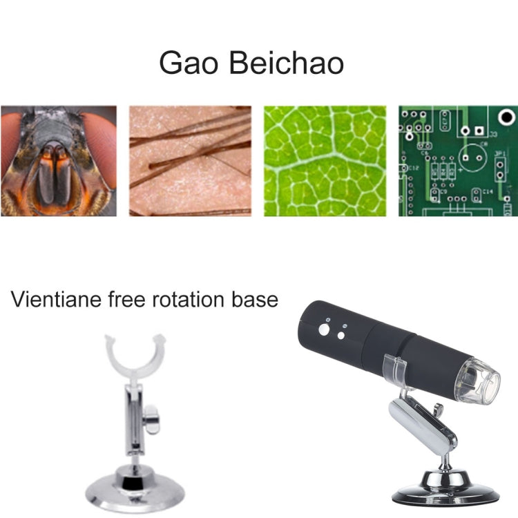 50X~1000X Vergrößerung HD Bildsensor 1920x1080P USB WiFi Digitalmikroskop mit 8 LED & professionellem Ständer