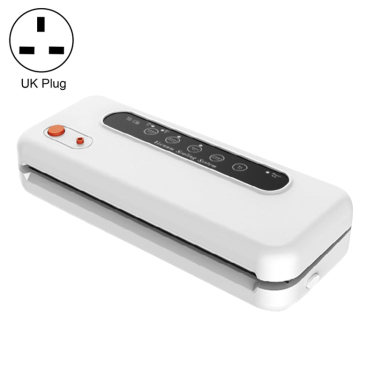 Haushalts-Vakuumiergerät für Lebensmittel, Folienschweißgerät, UK-Stecker, Lebensmittel, UK-Stecker (Schwarz), Lebensmittel, UK-Stecker (Weiß)