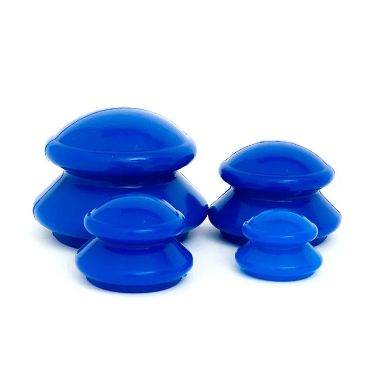 4 Tassen / Set Gesundheitsvorsorge Körpermassage Schröpftherapie Anti-Cellulite Silikon Vakuum Schröpfgläser