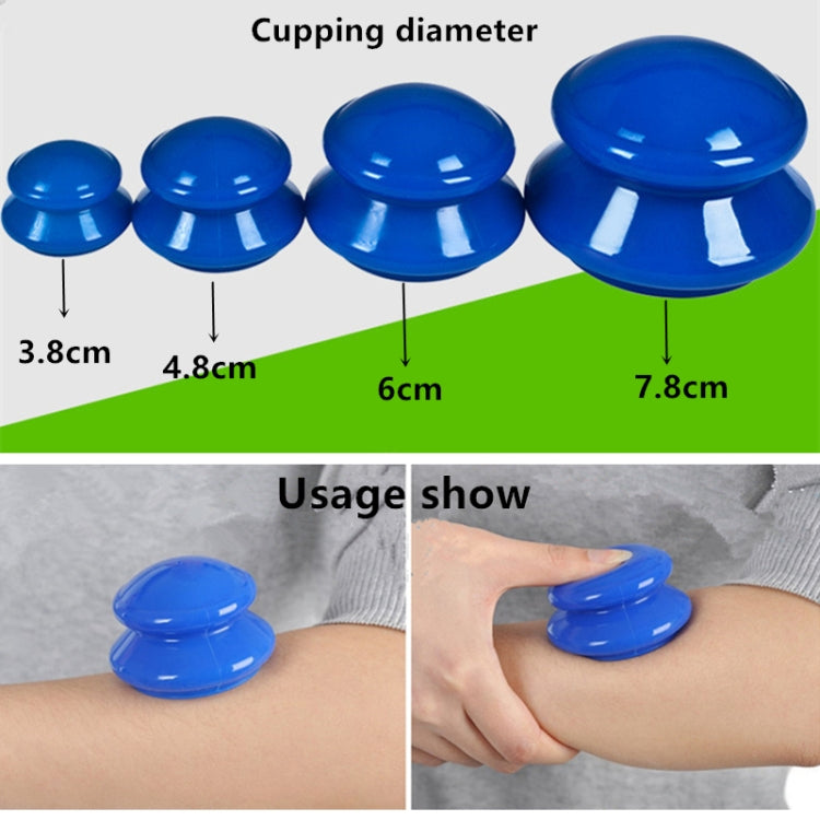 4 Tassen / Set Gesundheitsvorsorge Körpermassage Schröpftherapie Anti-Cellulite Silikon Vakuum Schröpfgläser