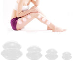4 Tassen / Set Gesundheitsvorsorge Körpermassage Schröpftherapie Anti-Cellulite Silikon Vakuum Schröpfgläser