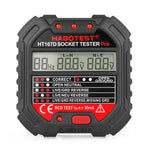 HABOTEST HT107D Multifunktionaler Digitalanzeige Steckdosentester, HT107D (US-Stecker), HT107D (UK-Stecker), HT107D (EU-Stecker)