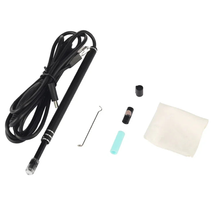i96 3-in-1 USB Ohr-Endoskop Inspektions HD 0,3MP Kamera Visuelle Ohrenschmalzentfernung für OTG Android Handys & PC & MacBook, 1,85m Kabellänge, 3-in-1 Schwarz 0,3MP
