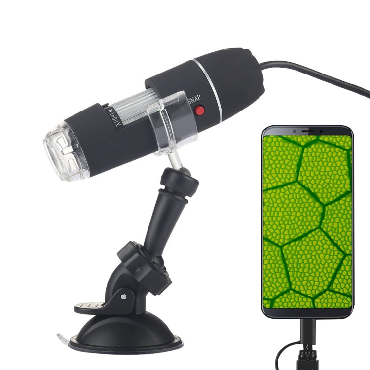 1600X Vergrößerung HD 0,3MP Bildsensor 2 in 1 USB Digitalmikroskop mit 8 LED & Professionellem Stativ, 1600X