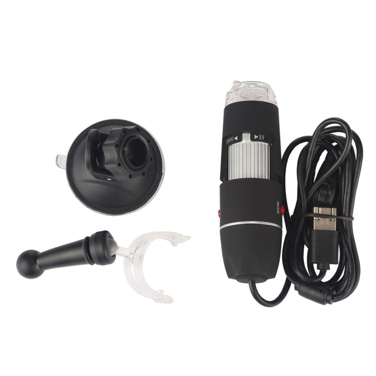 1600X Vergrößerung HD 0,3MP Bildsensor 2 in 1 USB Digitalmikroskop mit 8 LED & Professionellem Stativ, 1600X