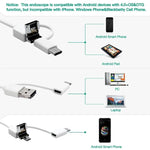 i95 3-in-1 USB Ohr-Endoskop Inspektions HD 0,3MP Kamera Visueller Ohrenschmalz-Entferner für OTG Android-Smartphones & PC & MacBook, 1,75m Kabellänge, 3-in-1 Weiß 0,3MP