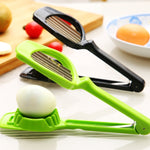 Multifunktionales tragbares Küchen-Kochwerkzeug, Lebensmittel-, Obst-, Gemüse-, Ei-, Pilz-, Kiwi-, Tomaten-, Zitronen-, Erdbeer-Edelstahl-Schneider und -Slicer, Eierschneider 3