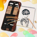 Skizzierwerkzeuge für Anfänger (18 Skizzierstifte + Zeichenkohle + Radiergummis + Stiftevorhang + Kunstmesser) Skizzier-Set, Skizzier-Set