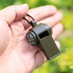 3-in-1 Outdoor Mini-Multifunktions-Tragetasche Überlebenspfeife Kompass Thermometer, H3-1