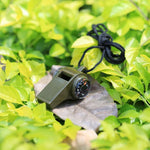 3-in-1 Outdoor Mini-Multifunktions-Tragetasche Überlebenspfeife Kompass Thermometer, H3-1
