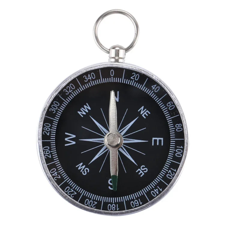 Outdoor Sport Camping Wandern Zeiger Führer Aluminiumlegierung Kompass Wanderer Navigation mit Schlüsselanhänger, zufällige Farblieferung, G44-2