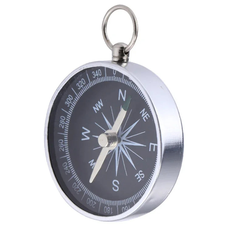 Outdoor Sport Camping Wandern Zeiger Führer Aluminiumlegierung Kompass Wanderer Navigation mit Schlüsselanhänger, zufällige Farblieferung, G44-2