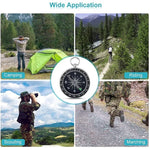 Outdoor Sport Camping Wandern Zeiger Führer Aluminiumlegierung Kompass Wanderer Navigation mit Schlüsselanhänger, zufällige Farblieferung, G44-2