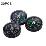 20 STÜCK 15mm Outdoor Sport Camping Wandern Zeiger Führer Kunststoff Kompass Wanderer Navigation, Zufällige Farblieferung, 15mm