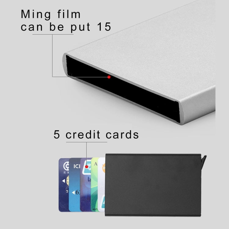 Antimagnetischer Edelstahl PU Visitenkartenhalter Kreditkartenetui, Größe: 10*6.2*0.8cm