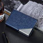 Visitenkartenetui aus Metall mit Orakelknochen-Textur, Brieftasche, Kreditkarten- und Ausweishalter, zufällige Farbe, Orakelknochen-Textur