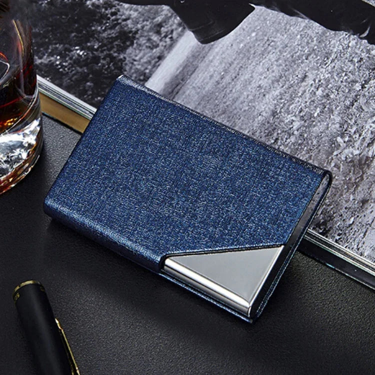 Visitenkartenetui aus Metall mit Orakelknochen-Textur, Brieftasche, Kreditkarten- und Ausweishalter, zufällige Farbe, Orakelknochen-Textur