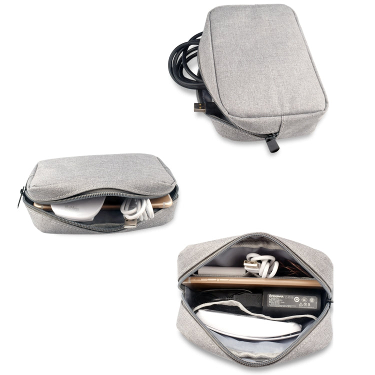 Simple Multi-functional Digital Device Travel Storage Bag for Phones, Power Bank, U-disk, Earphones, Data Cable and etc, Small Size: 16*11*5cm, Size: 16*11*5cm Black, Size: 16*11*5cm Pink, Size: 16*11*5cm Grey, DY01 16x11x5cm