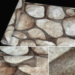 Boulder Creative 3D Steinziegel Dekor Tapetenaufkleber Schlafzimmer Wohnzimmer Wand Wasserdichte Tapetenrolle, Größe: 45 x 1000 cm, Boulder