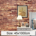 Europäischer Ziegel Kreativ 3D Stein Ziegel Deko Tapetenaufkleber Schlafzimmer Wohnzimmer Wand Wasserdichte Tapetenrolle, Größe: 45 x 1000cm, Europäischer Ziegel