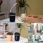 3-in-1 Multifunktions-Luftbefeuchter in Pilzform mit USB-Ladefunktion, Ultraschall-Aromatherapie, Kaltnebel und erweitertem USB-Anschluss