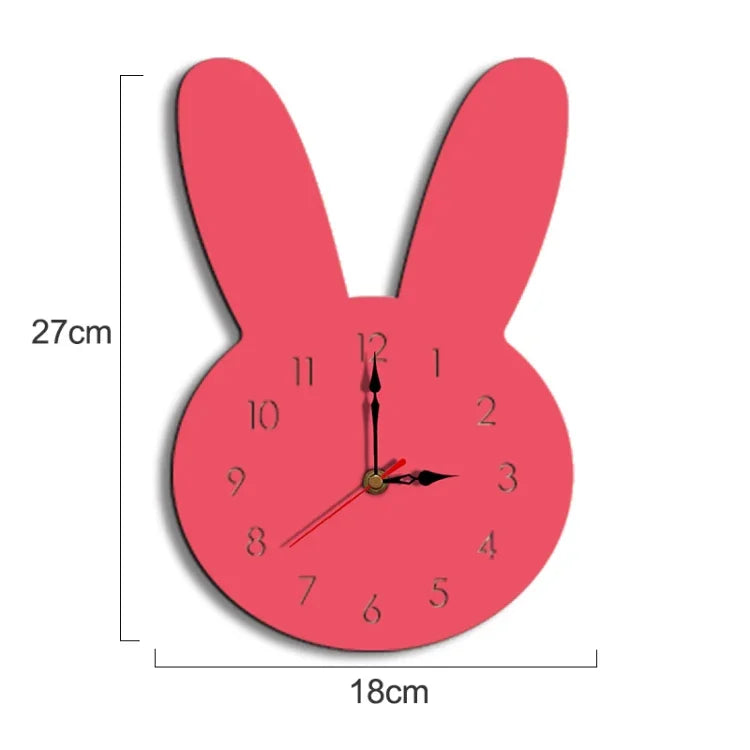 Dekorative Wanduhr mit Hasenmuster für das Wohnzimmer