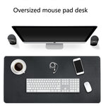 Multifunktionales Business Doppelseitiges PU Leder Mauspad Tastaturunterlage Schreibtischunterlage Computermatte, Größe: 80 x 40cm