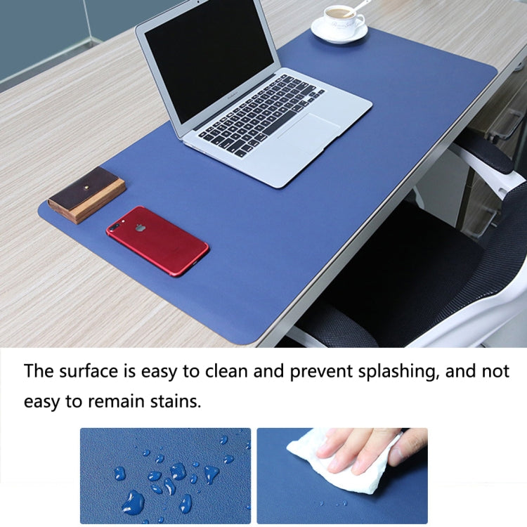 Multifunktionales Business Doppelseitiges PU Leder Mauspad Tastaturunterlage Schreibtischunterlage Computermatte, Größe: 80 x 40cm