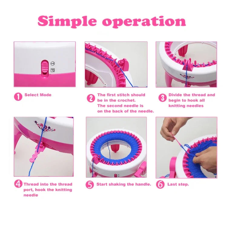 40 Nadeln DIY Kinder Strickmaschine Kinder Strickspielzeug