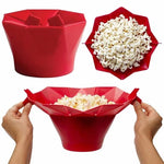2 Stück kreative, faltbare Popcorn-Maschinen aus Silikon für die Mikrowelle, faltbares Silikon
