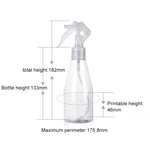 Auslaufsichere Sprühflaschen aus Kunststoff mit Sprühkopf, 200 ml