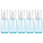 5er-Pack auslaufsichere Reiseflaschen aus Kunststoff, tragbares Reisezubehör, kleine Flaschenbehälter, 60 ml